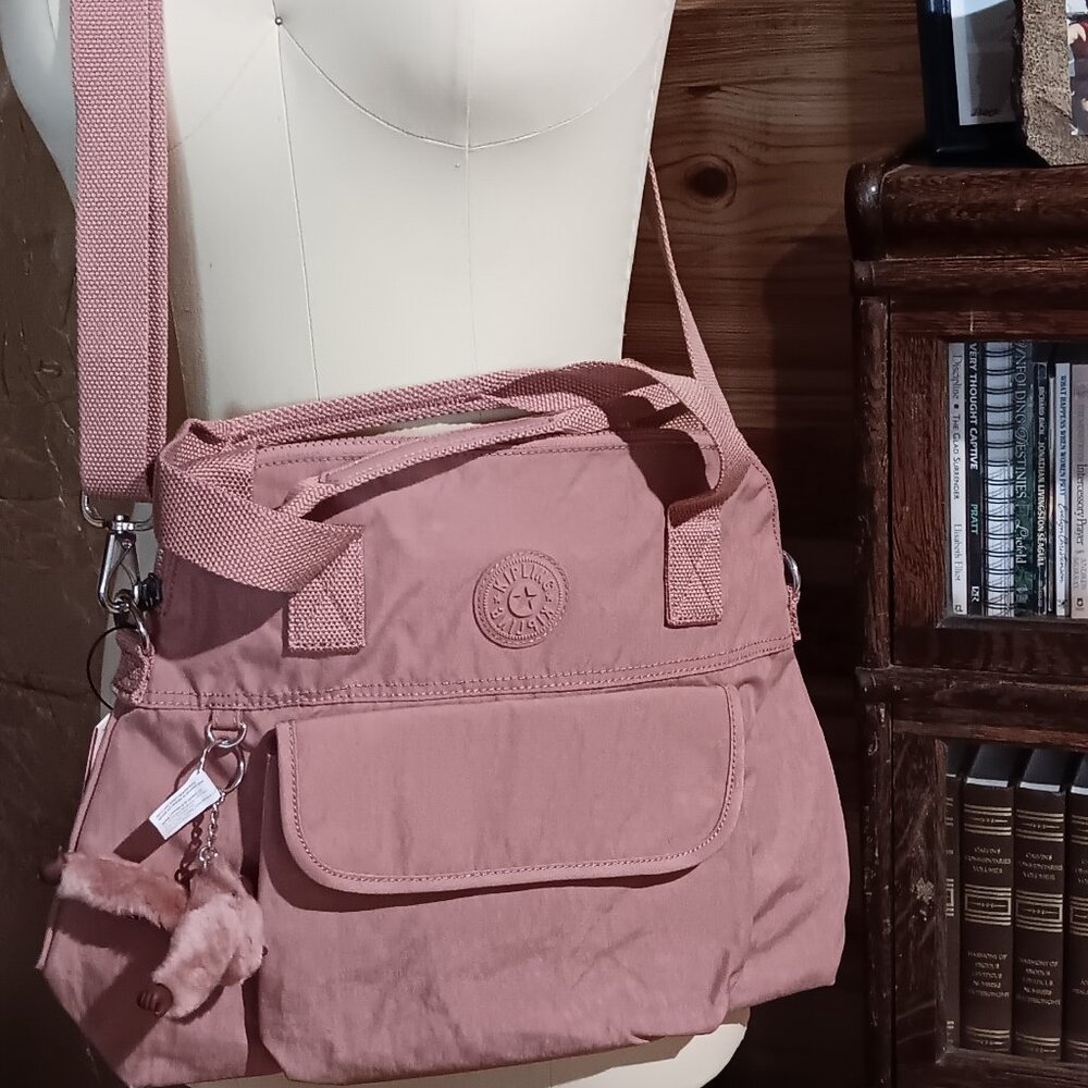 BRAND NEW with TAGS Kipling Pahneiro Rosy Rose Handbag